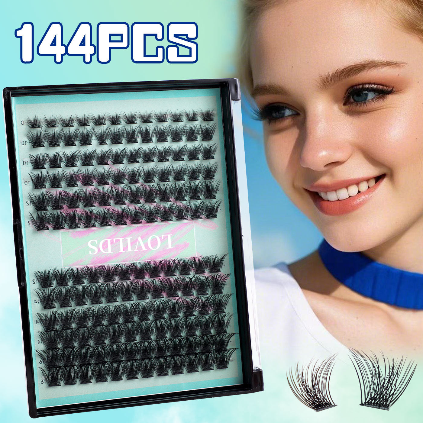 š„š„LOVILDS DIY Single Cluster Eyelashes ā Natural, Thick & Curled