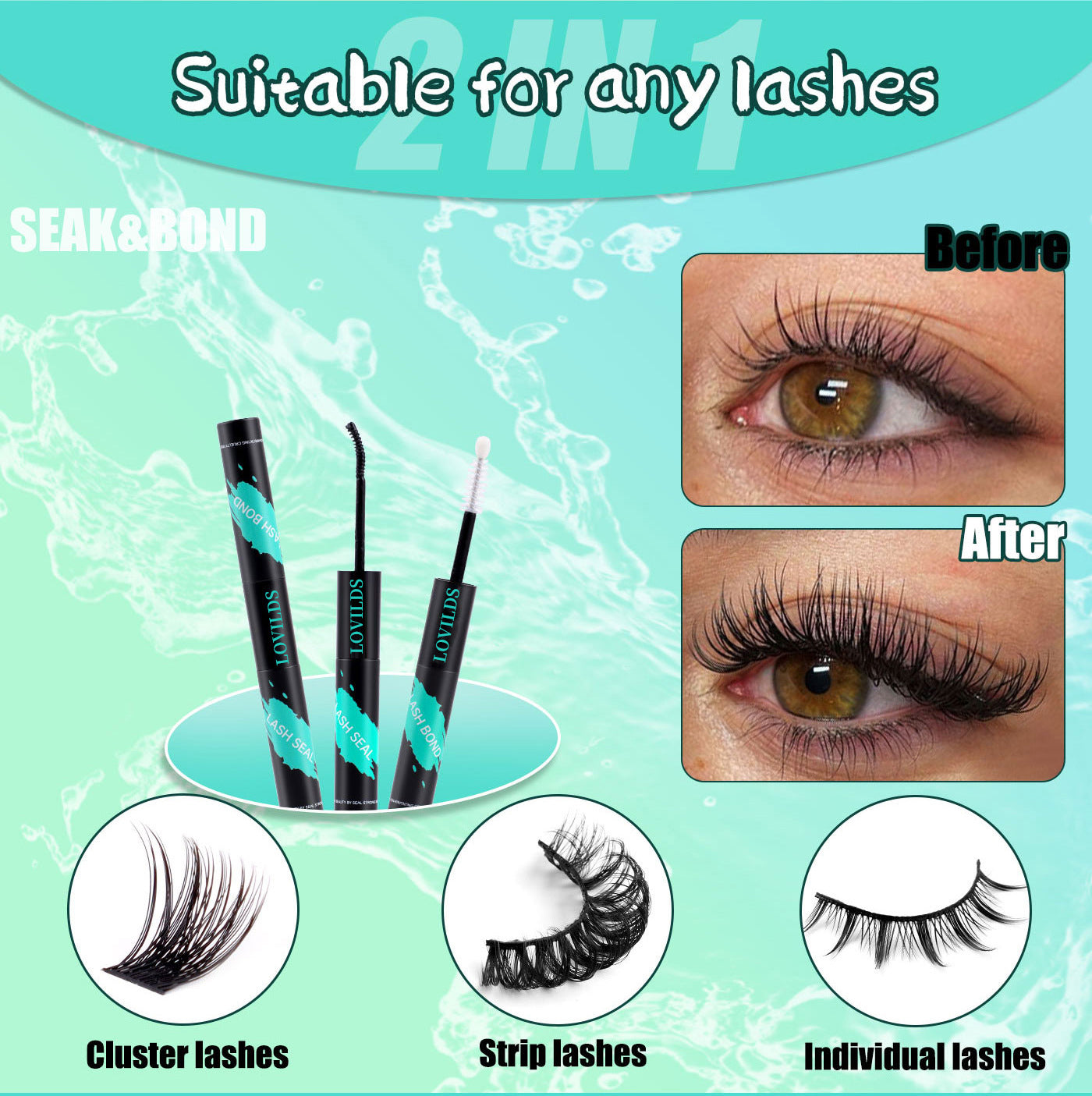 š„š„LOVILDS DIY Single Cluster Eyelashes ā Natural, Thick & Curled