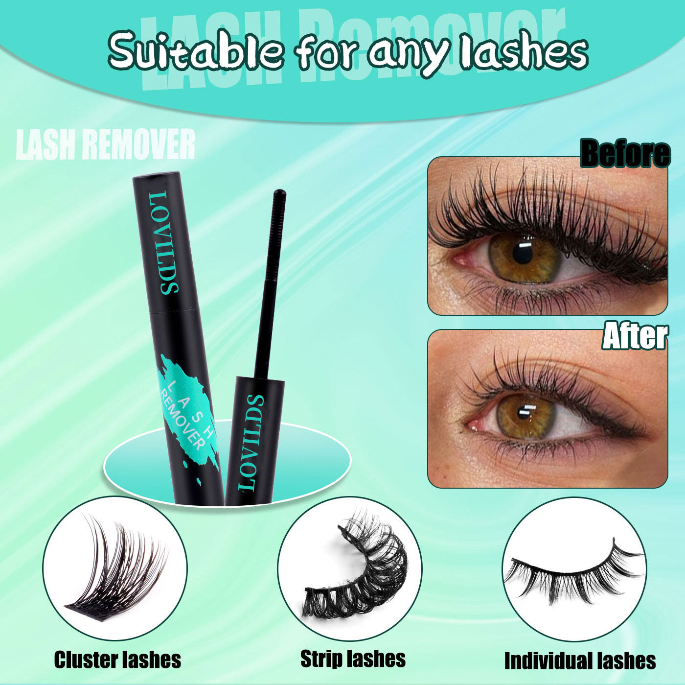 š„š„LOVILDS DIY Single Cluster Eyelashes ā Natural, Thick & Curled