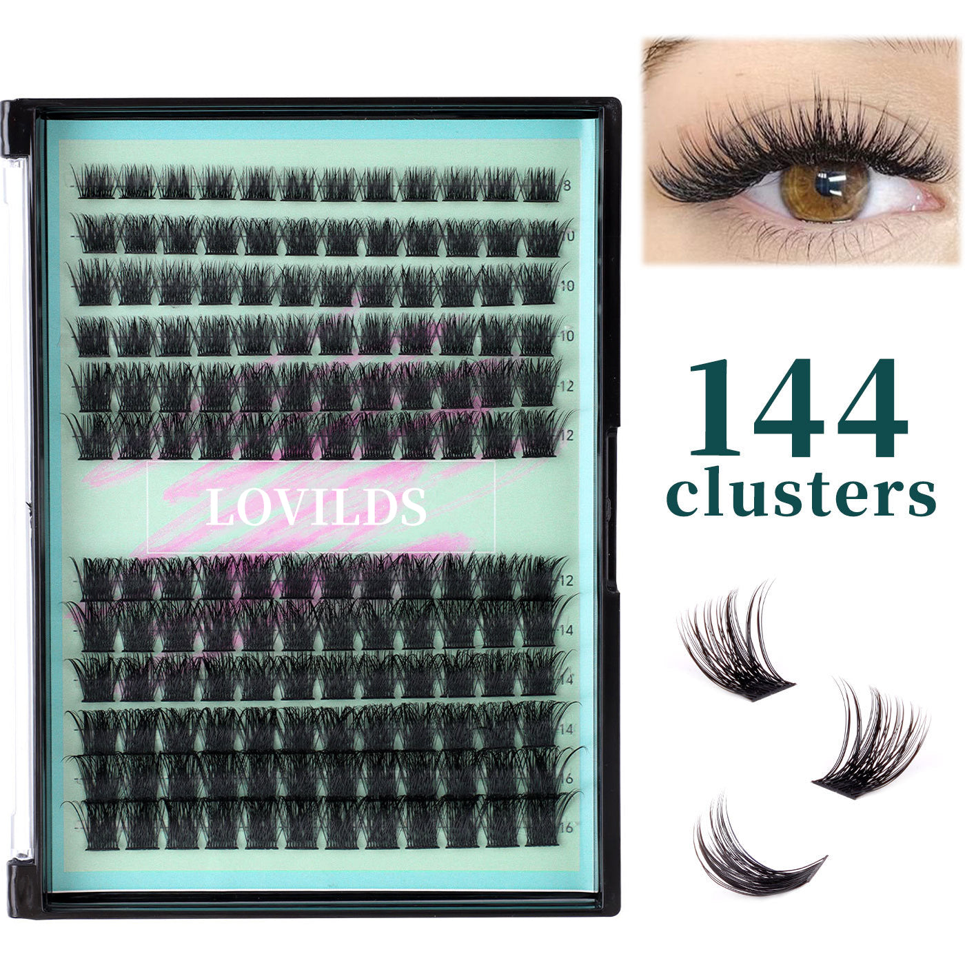 š„š„LOVILDS DIY Single Cluster Eyelashes ā Natural, Thick & Curled