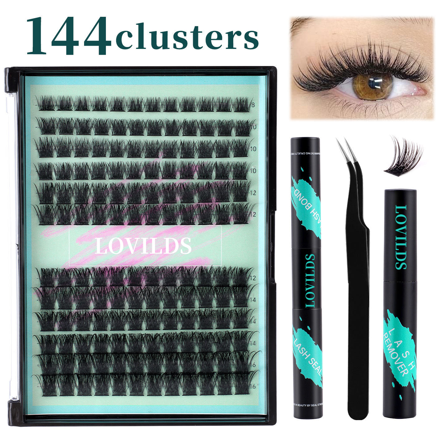 š„š„LOVILDS DIY Single Cluster Eyelashes ā Natural, Thick & Curled
