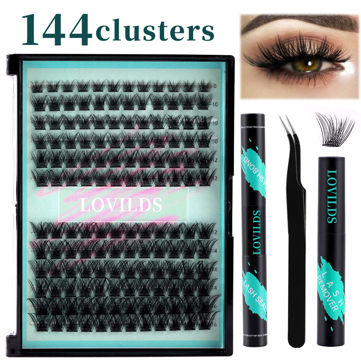 š„š„LOVILDS DIY Single Cluster Eyelashes ā Natural, Thick & Curled