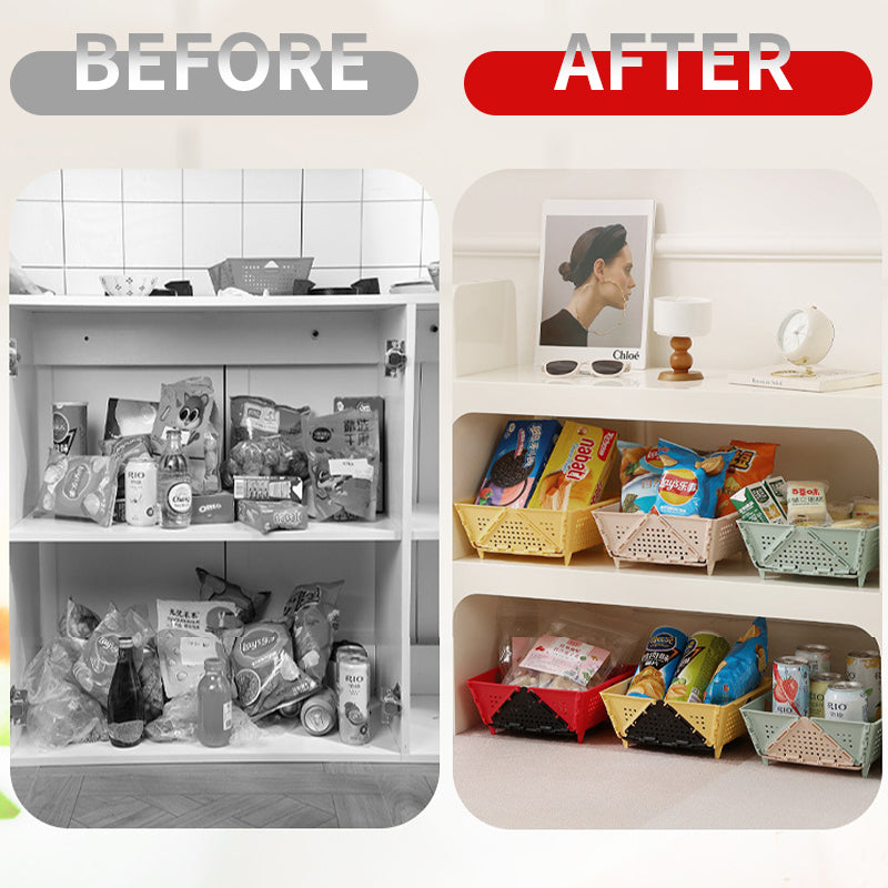 QIAWI™ Foldable Collapsible Drain Basket & Storage Organizer, Food Safe Dishwasher Safe BPA Free