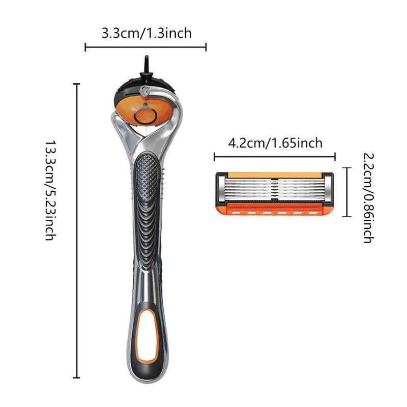 48-Piece Men's Razor Blade Set: Free Handle + Ultra Sharp Steel for Smooth Shaving