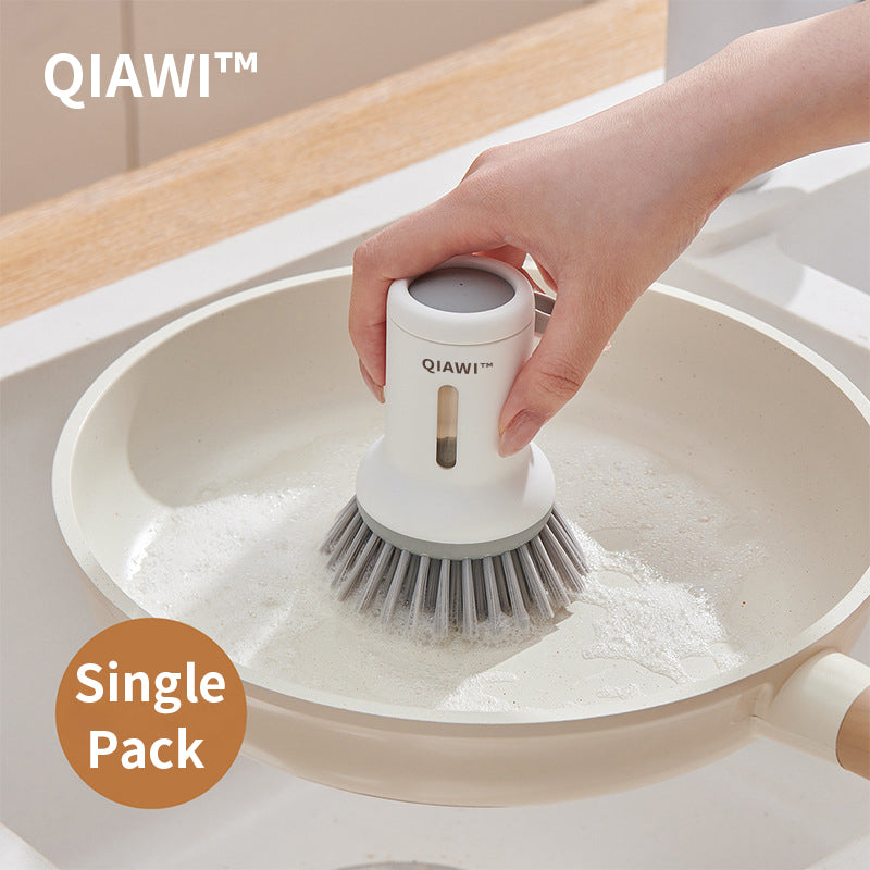 QIAWI™ Adjustable Pan Brush Set, Long & Short Handle Scrubber for Pots, Pans, Dishes & Kitchen Cleaning