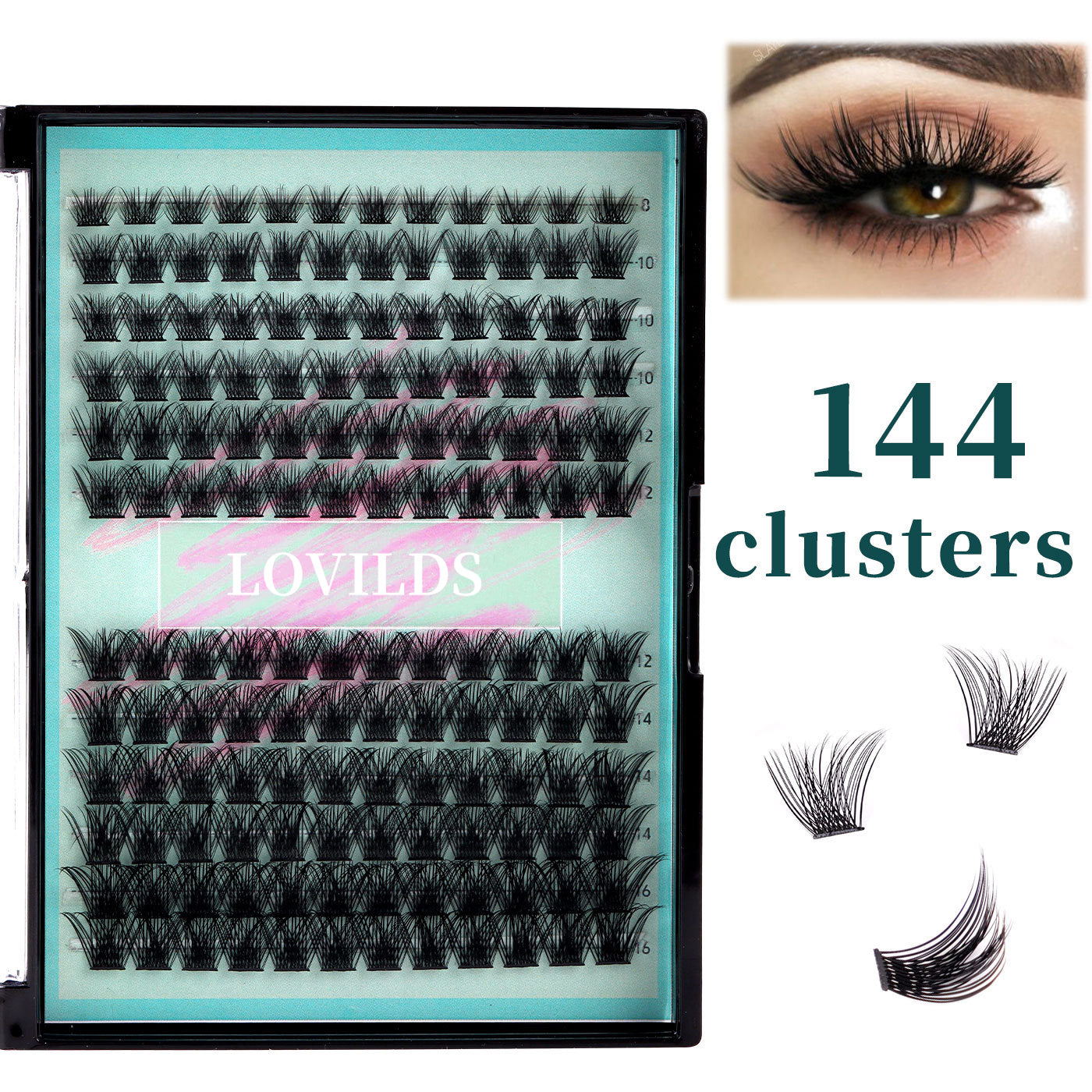 š„š„LOVILDS DIY Single Cluster Eyelashes ā Natural, Thick & Curled