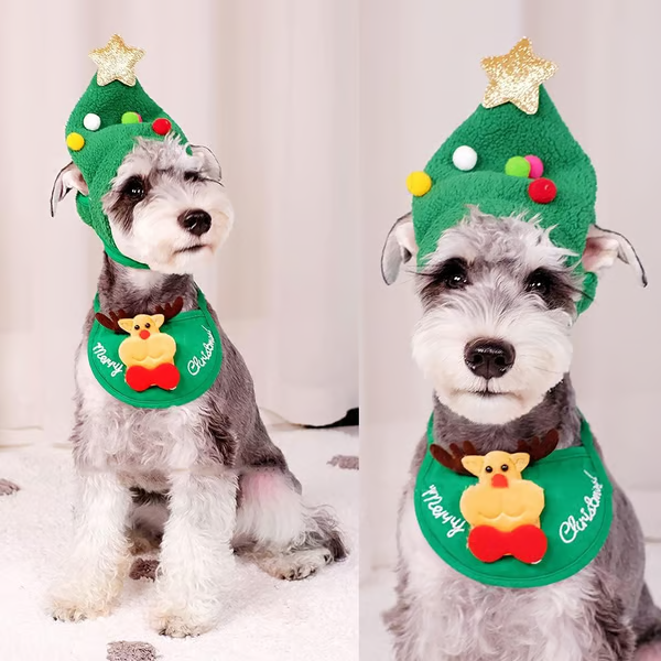 Adorable Christmas Pom-Pom Hat for Your Furry Friend Pets' Christmas