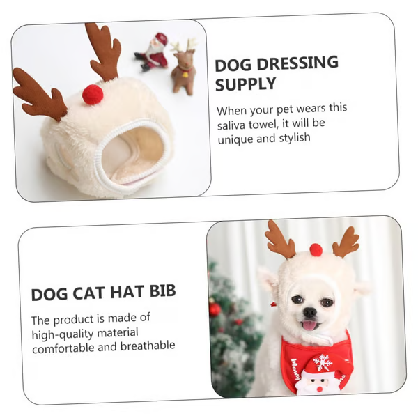 Adorable Christmas Pom-Pom Hat for Your Furry Friend Pets' Christmas