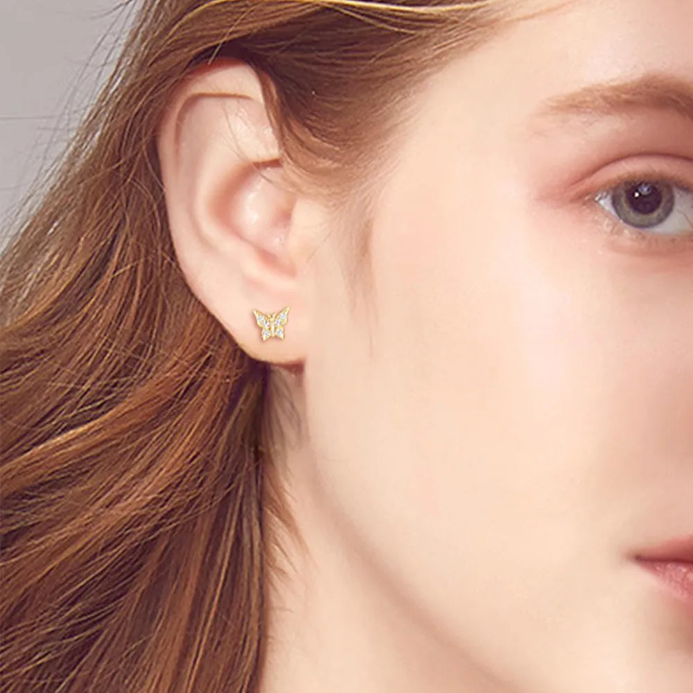 Delicate Butterfly Stud Earrings