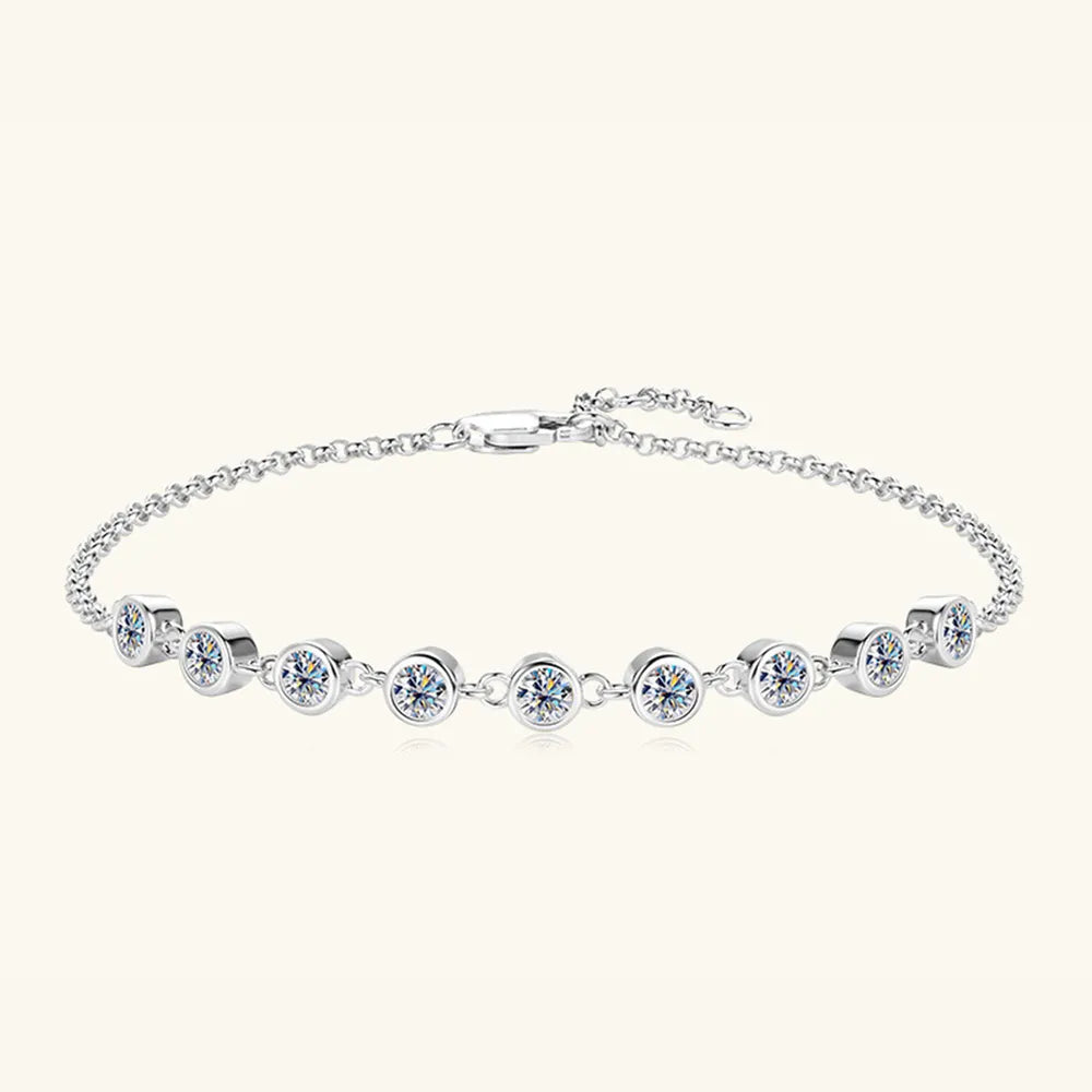 Golden Bracelet with Blue Gemstones