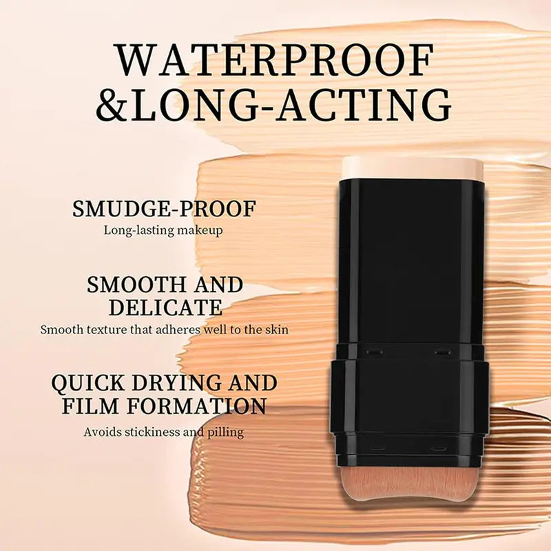 TAILEDEN™5-color Dual -Ended Foundation Concealer Stick Dual-ended with Built-in Brush, Moisturizing & Lightweight