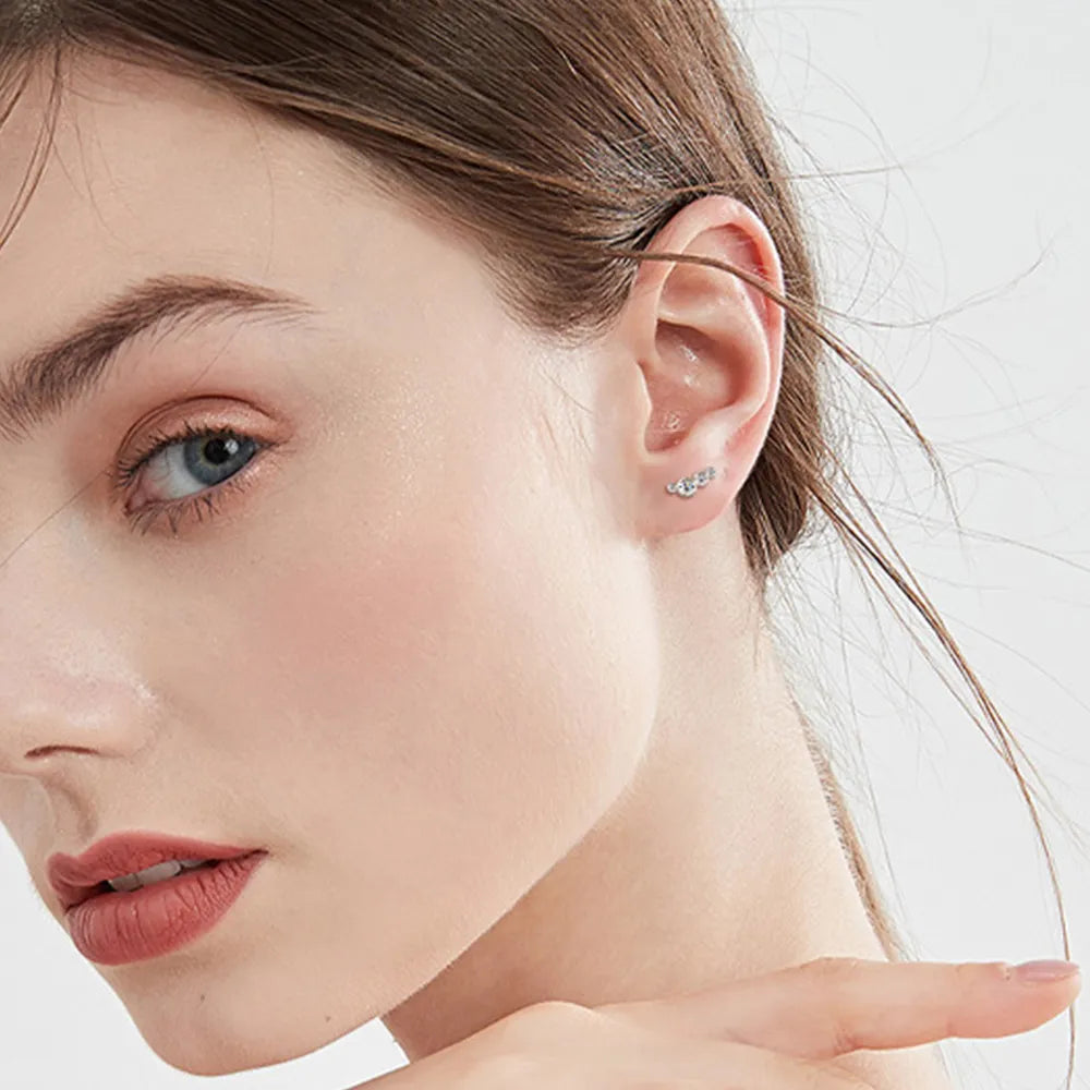 Minimalist Leaf - Motif Stud Earrings