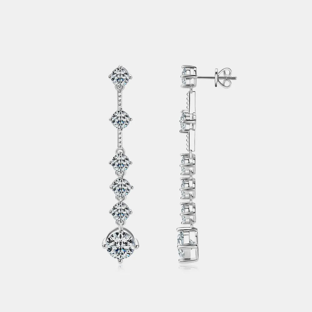 Crystal-Embellished Drop Earrings