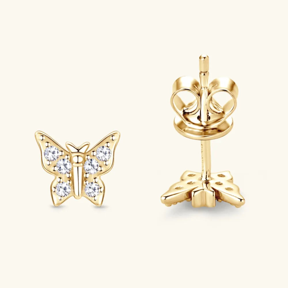 Delicate Butterfly Stud Earrings