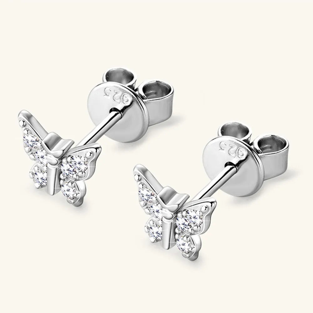 Delicate Butterfly Stud Earrings