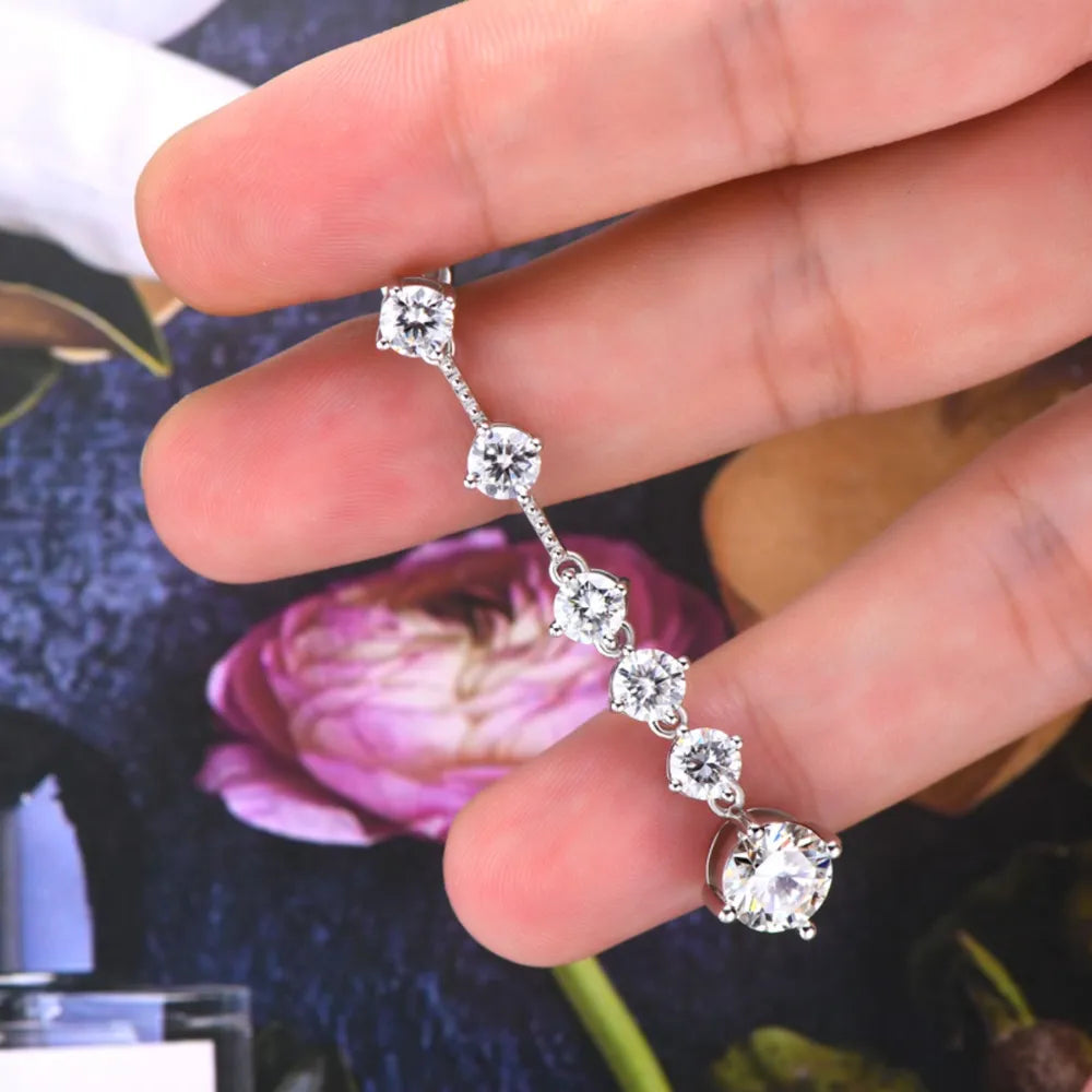 Crystal-Embellished Drop Earrings