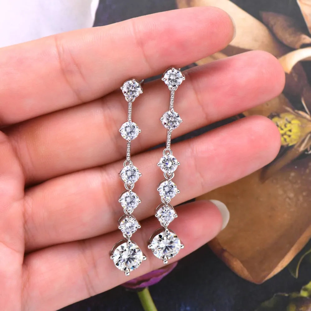 Crystal-Embellished Drop Earrings