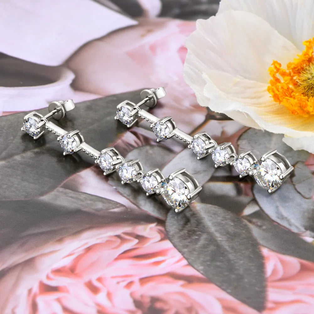 Crystal-Embellished Drop Earrings