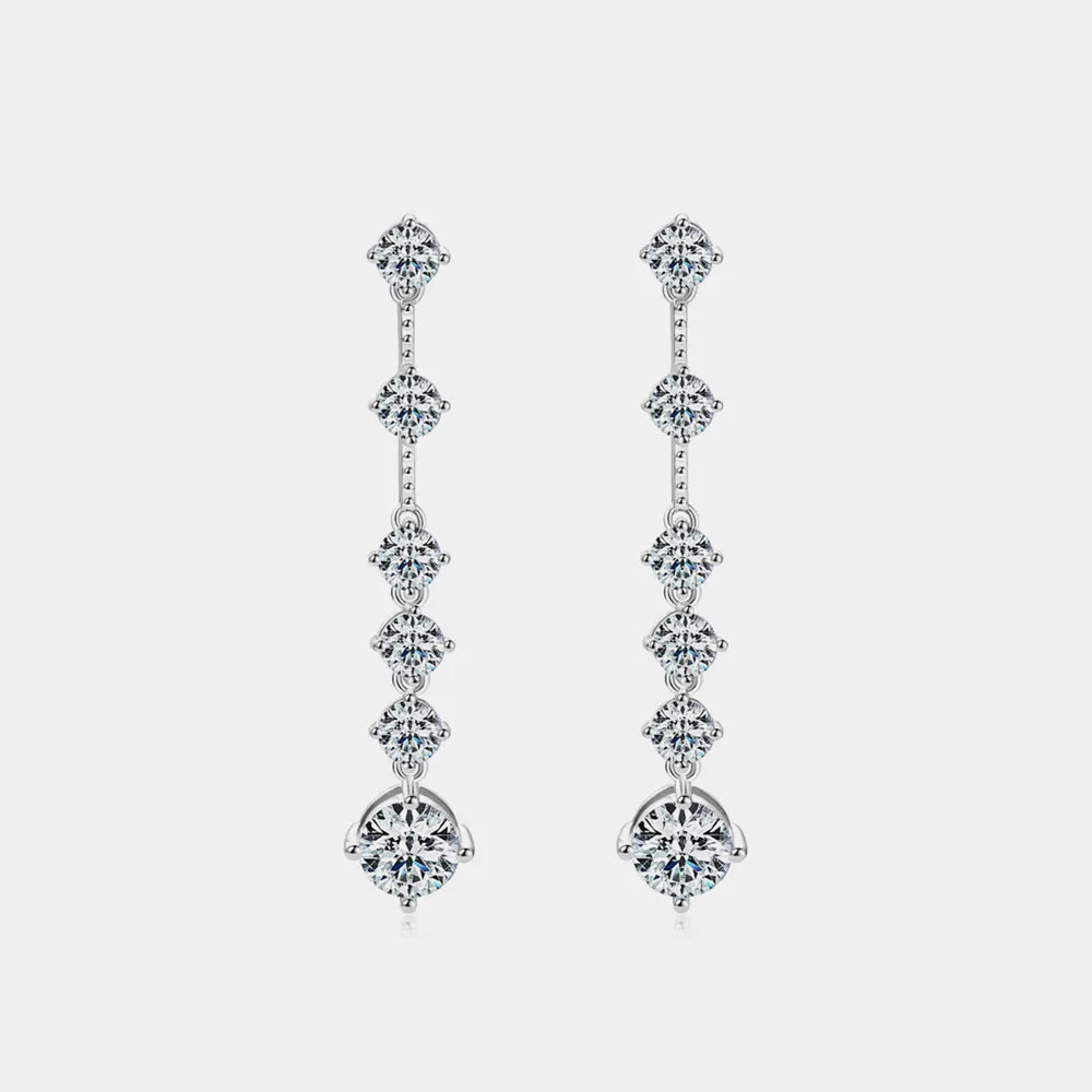 Crystal-Embellished Drop Earrings