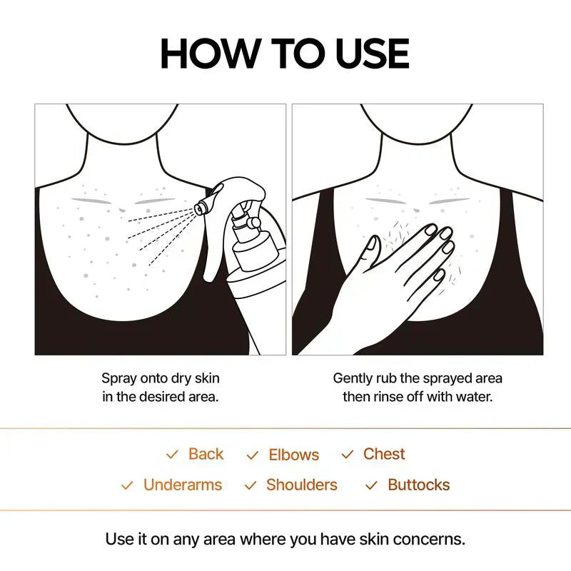 ✨ Clear Body Acne & Rough Skin — Instantly Smooth with Just 1 Spray
