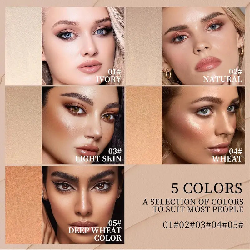 TAILEDEN™5-color Dual -Ended Foundation Concealer Stick Dual-ended with Built-in Brush, Moisturizing & Lightweight