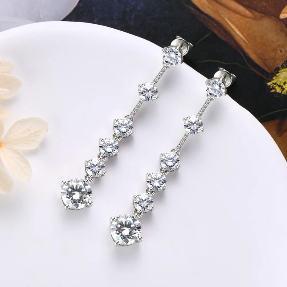 Crystal-Embellished Drop Earrings