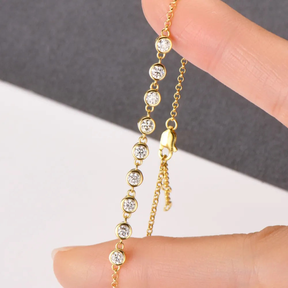 Golden Bracelet with Blue Gemstones