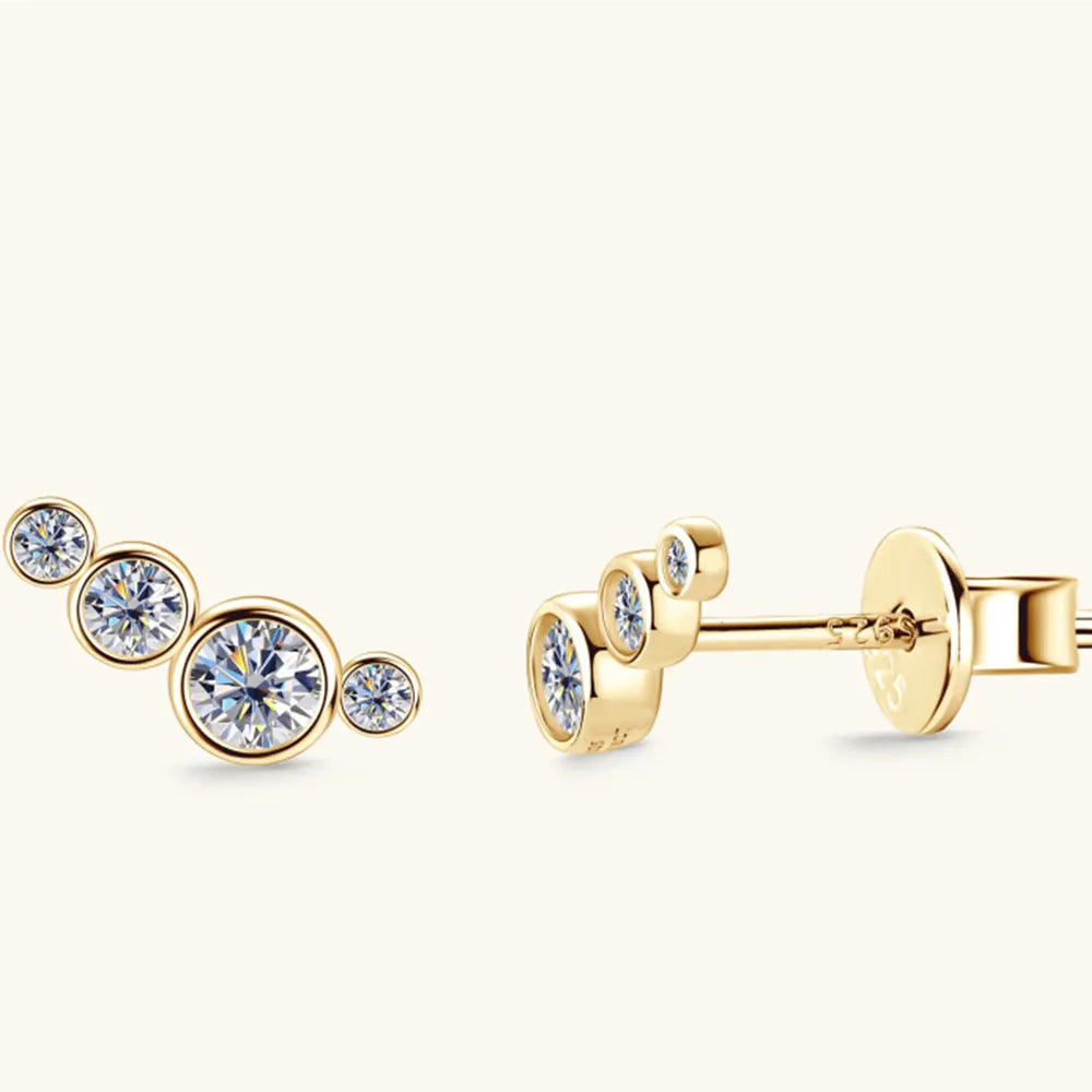 Minimalist Leaf - Motif Stud Earrings