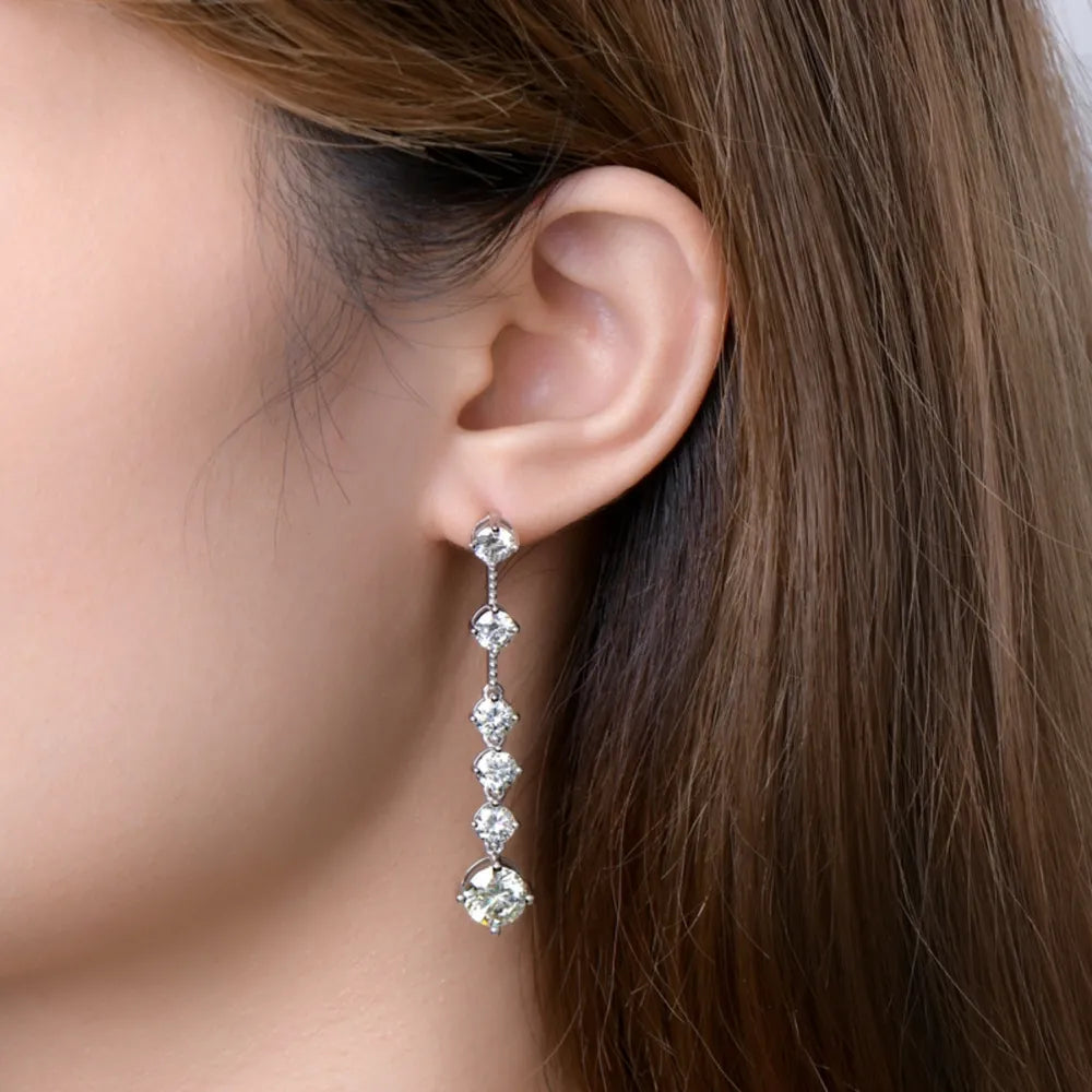 Crystal-Embellished Drop Earrings