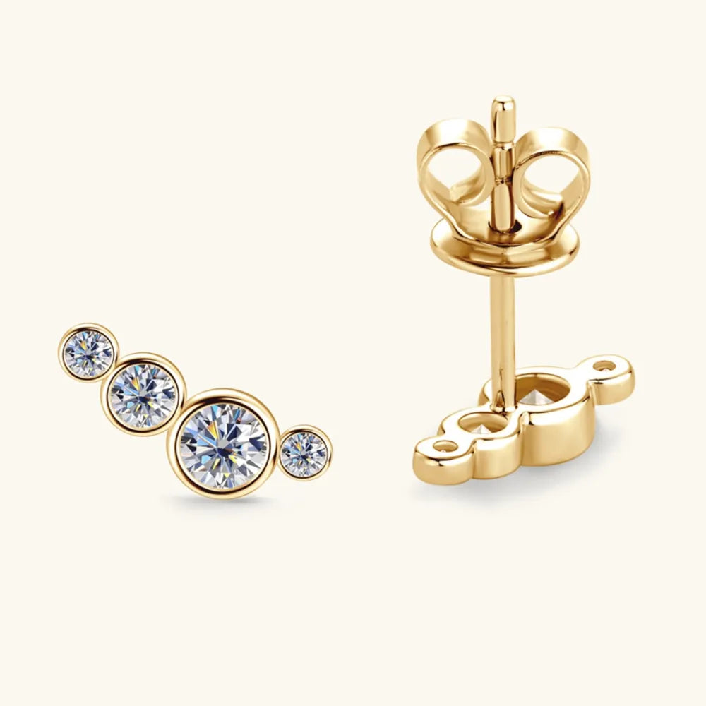 Minimalist Leaf - Motif Stud Earrings