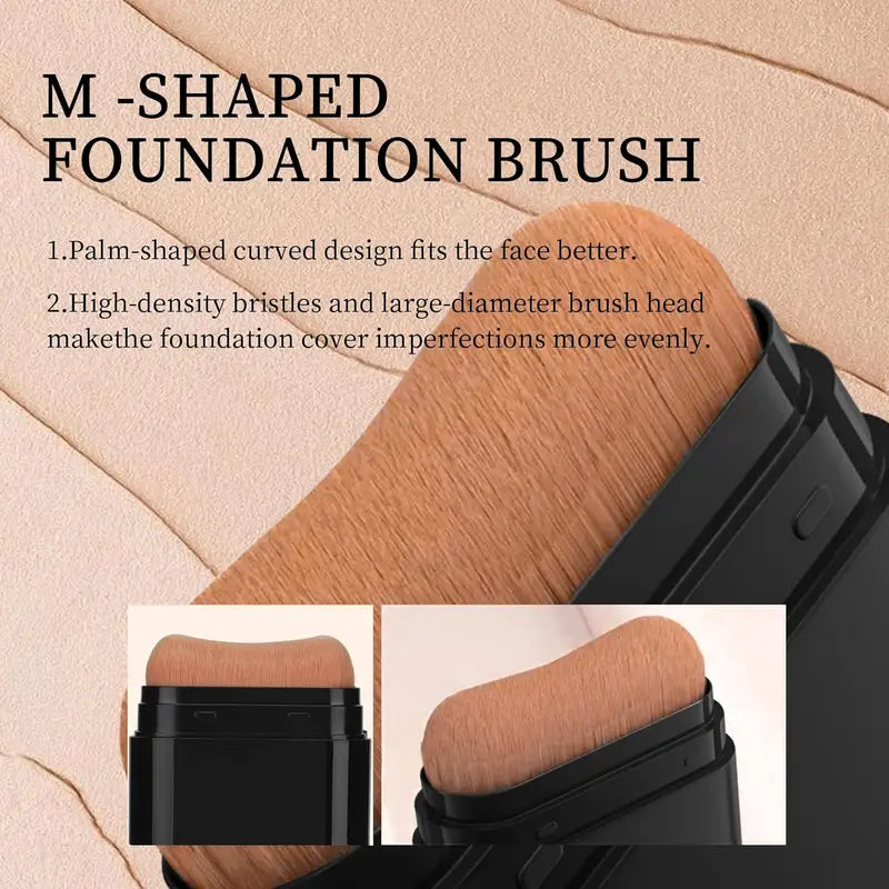 TAILEDEN™5-color Dual -Ended Foundation Concealer Stick Dual-ended with Built-in Brush, Moisturizing & Lightweight