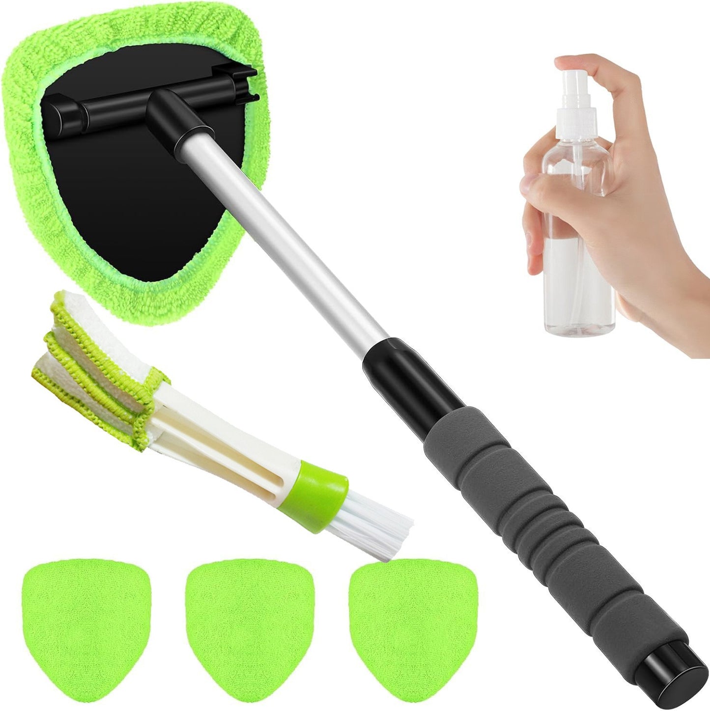 Car Windshield Cleaning Tool Set – Uitschuifbaar & 180° Draaibaar