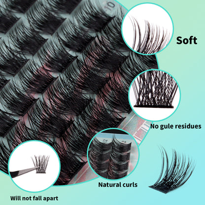 🔥🔥LOVILDS DIY Single Cluster Eyelashes – Natural, Thick & Curled