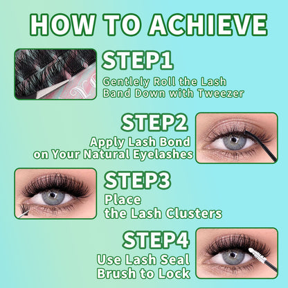 🔥🔥LOVILDS DIY Single Cluster Eyelashes – Natural, Thick & Curled