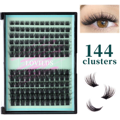 🔥🔥LOVILDS DIY Single Cluster Eyelashes – Natural, Thick & Curled