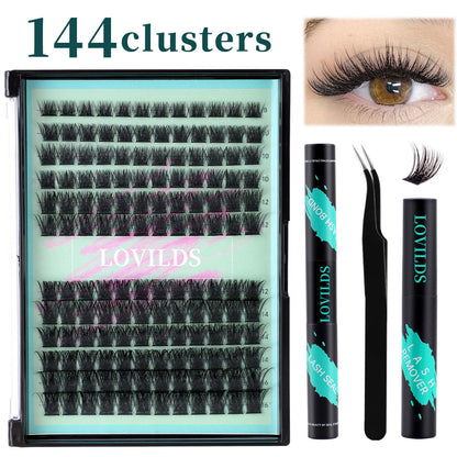 🔥🔥LOVILDS DIY Single Cluster Eyelashes – Natural, Thick & Curled