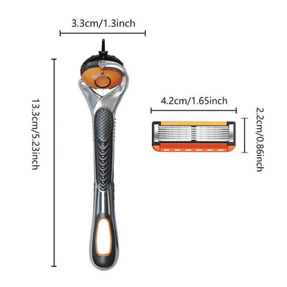 48-Piece Men's Razor Blade Set: Free Handle + Ultra Sharp Steel for Smooth Shaving