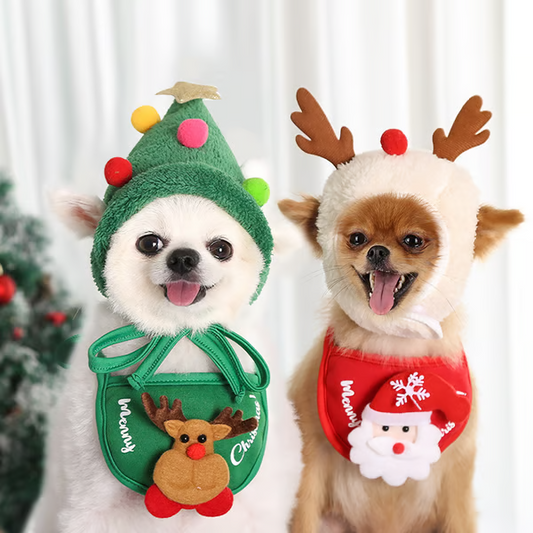 Adorable Christmas Pom-Pom Hat for Your Furry Friend Pets' Christmas