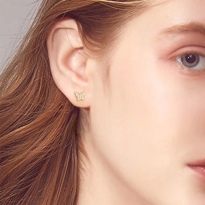 Delicate Butterfly Stud Earrings