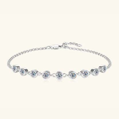 Golden Bracelet with Blue Gemstones