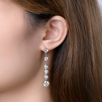 Crystal-Embellished Drop Earrings